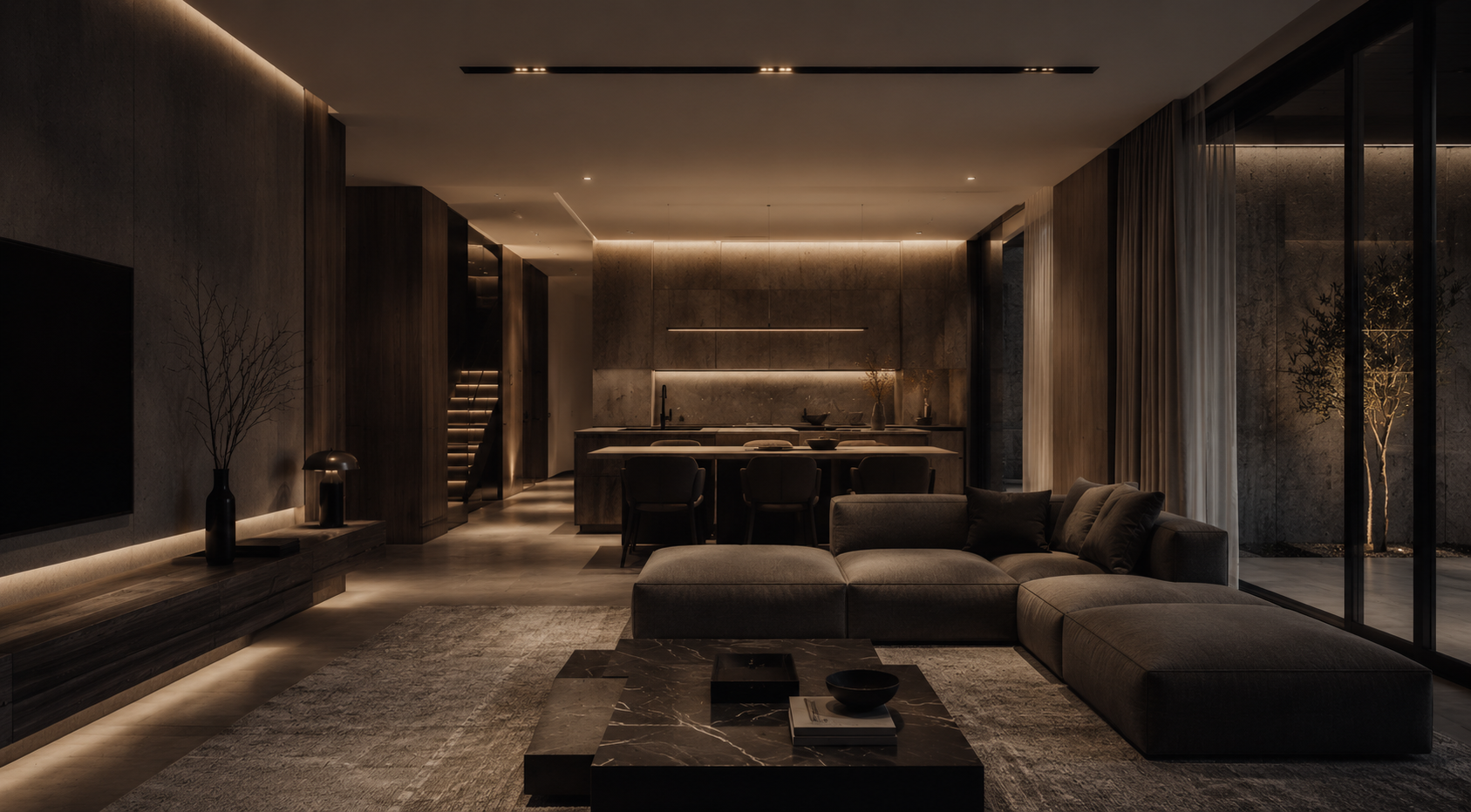 Luxury construction interior